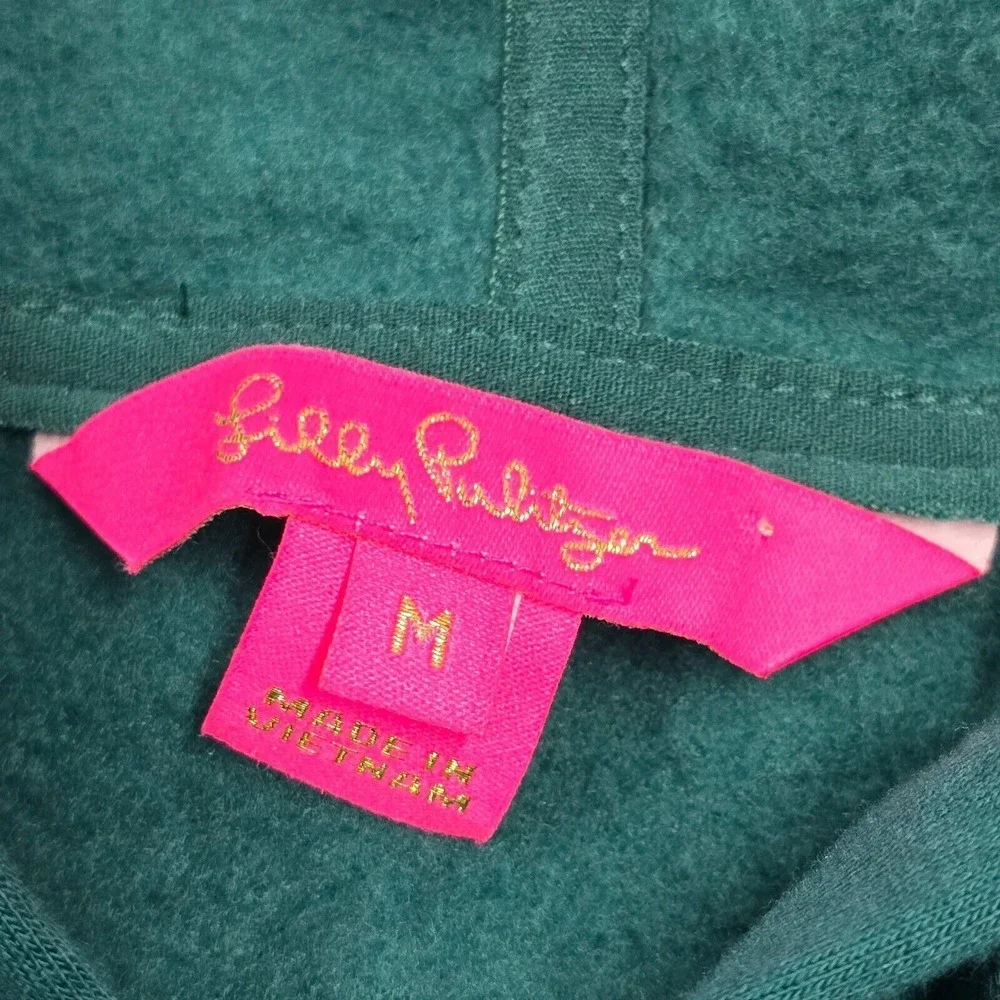 Lilly Pulitzer Womens Suri Hoodie Pullover Size M Green Casual Preppy Lounge‎ - Picture 4 of 12